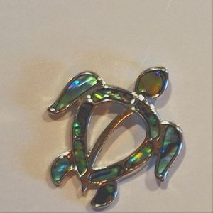 Abalone shell hona sea turtle pendant
